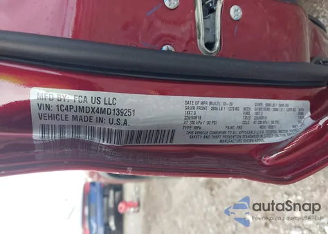 2021 Jeep Cherokee Limited 4X4 from USA, damaged, VIN 1C4PJMDX4MD139251